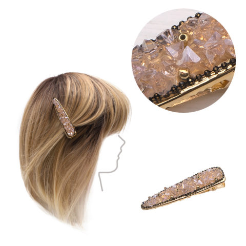 Haarclip mit Rosa Glasperlen