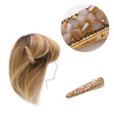 VIAHERMADA Haarclip mit beigen Glasperlen