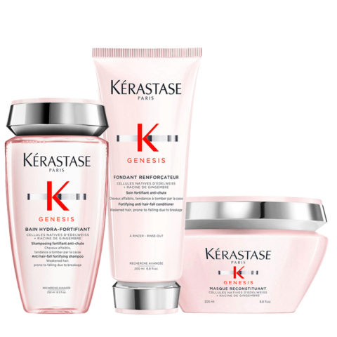 Kerastase Genesis Bain Hydra-Fortifiant 250ml Fondant Renforcateur 200ml Masque Reconstituant 200ml