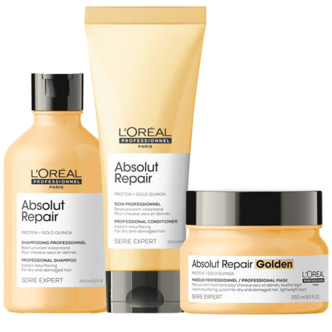 Paris Serie Expert Absolut Repair Shampoo 300ml Conditioner 200ml Golden Mask 250ml