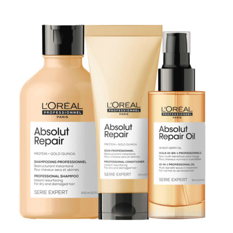 Paris Serie Expert Absolut Repair Shampoo 300ml Conditioner 200ml Oil 10in1 90ml