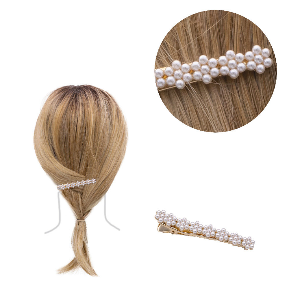 VIAHERMADA Haarspange mit Perlen 6,2x0,8cm