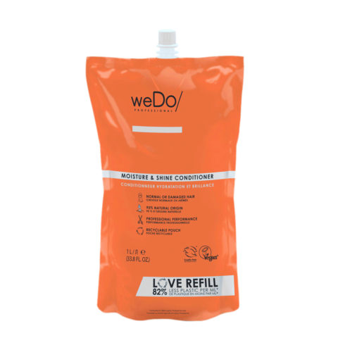 weDo Moisture & Shine Conditioner Refill 1000ml - Spülung für geschädigtes Haar