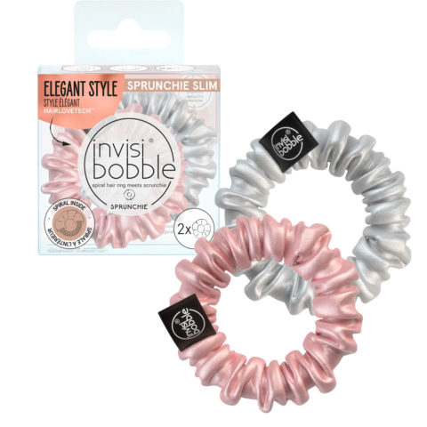 Invisibobble Sprunchie Slim Beautiful Chrome Pack 2 - Packung mit 2 Sprunchie