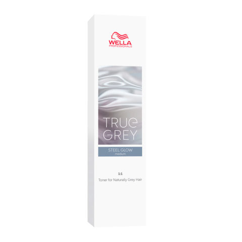 True Grey Steel Glow Medium 60ml - Toner für stahlgraues Haar