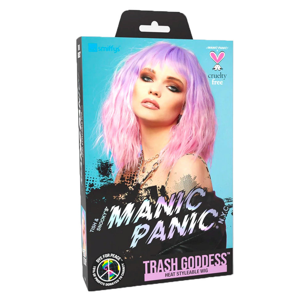 Manic Panic Fleurs du Mal Trash Goddess Perücke - Perücke in Pastellrosa und Lila