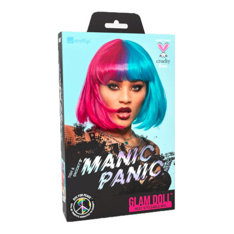 Manic Panic Blue Valentine Glam Doll Perücke - hellblaue fuchsiafarbene Perücke