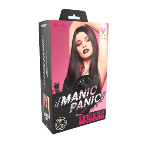 Manic Panic Vampire's Kiss Super Vixen Perücke - schwarze Perücke
