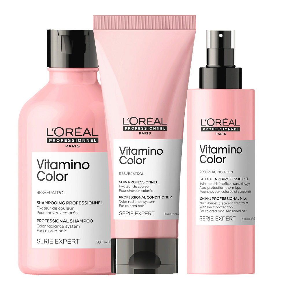 L'Oréal Professionnel SerieExpert Vitamino Color Shampoo300ml Conditioner200ml Spray10in1 190ml