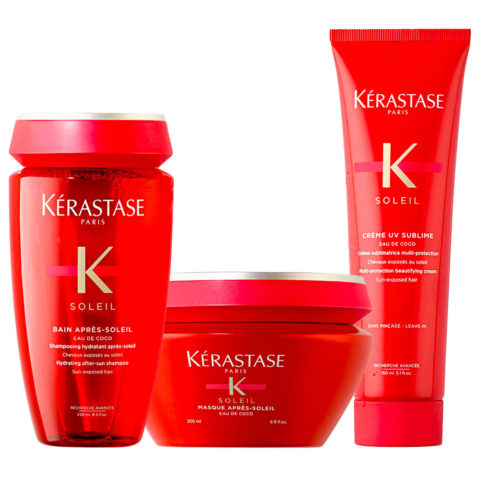 Kerastase Soleil Shampoo Apres Soleil 250ml Masque 200ml Creme UV Sublime 150ml