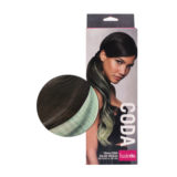 Hairdo Schweif Color Splash Dark Chocolate / Light Green 58cm - hellgrüner Schweif auf mittelbraun