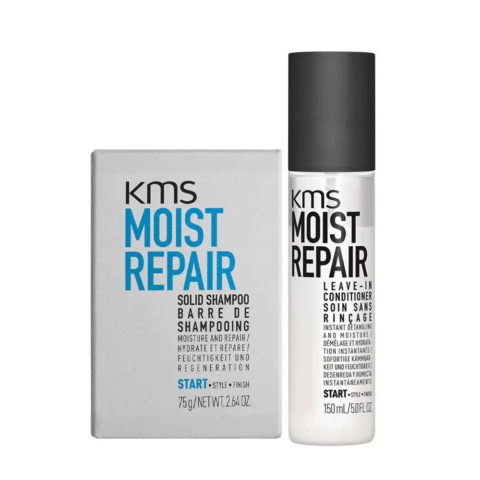 KMS Moist Repair Solid Shampoo Bar 75gr Leave-In Conditioner 150ml