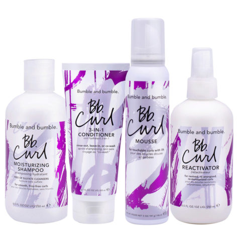 Bb. Curl Shampoo 250ml Conditioner 200ml Mousse 150ml Reactivator 250ml