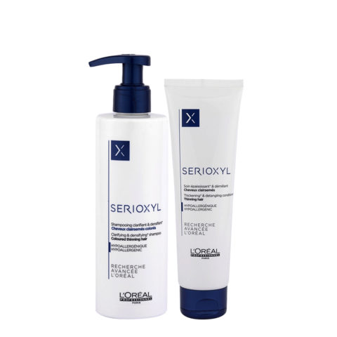 L'Oreal Serioxyl Clarifying Densifying Color Shampoo 250ml  Thickening Conditioner 150ml
