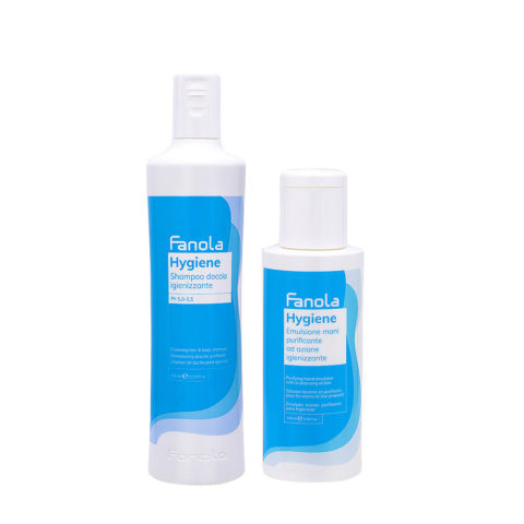 Fanola Hygiene Shampoo 350 ml - Hygiene Sanitizing Hand Emulsion 100 ml