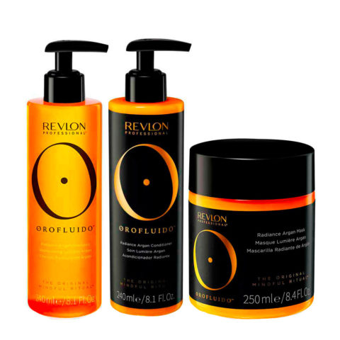 Orofluido The Original Mindful Ritual Radiance Argan Shampoo240ml Conditioner240ml Mask250ml