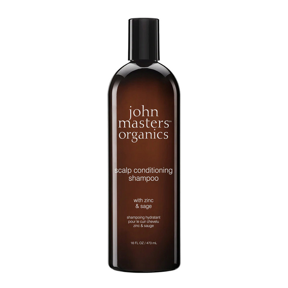 John Masters Organics Shampoo With Conditioner With Zinc & Sage 473ml – Shampoo für trockene Kopfhaut mit Zink und Salbe