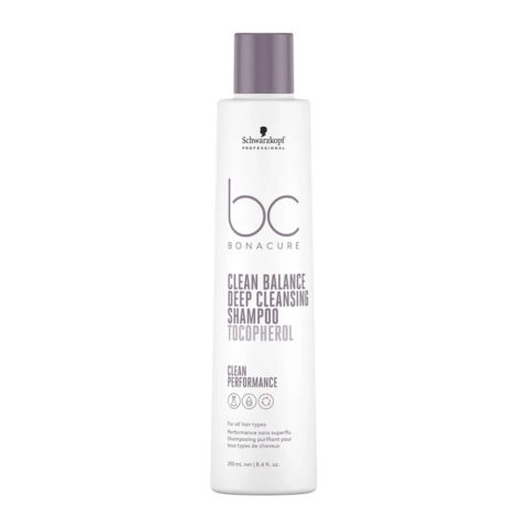 Schwarzkopf BC Clean Balance Deep Cleans Shampoo Tecopherol 250ml - Tiefenreinigendes Shampoo