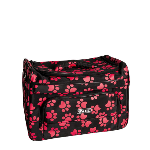 Pro Pet Paw Print Bag Black & Coral - Clipper-Tasche in Schwarz und Koralle
