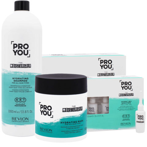 Pro You The Moisturizer Shampoo1000ml Mask500ml Booster10x15ml 2pack