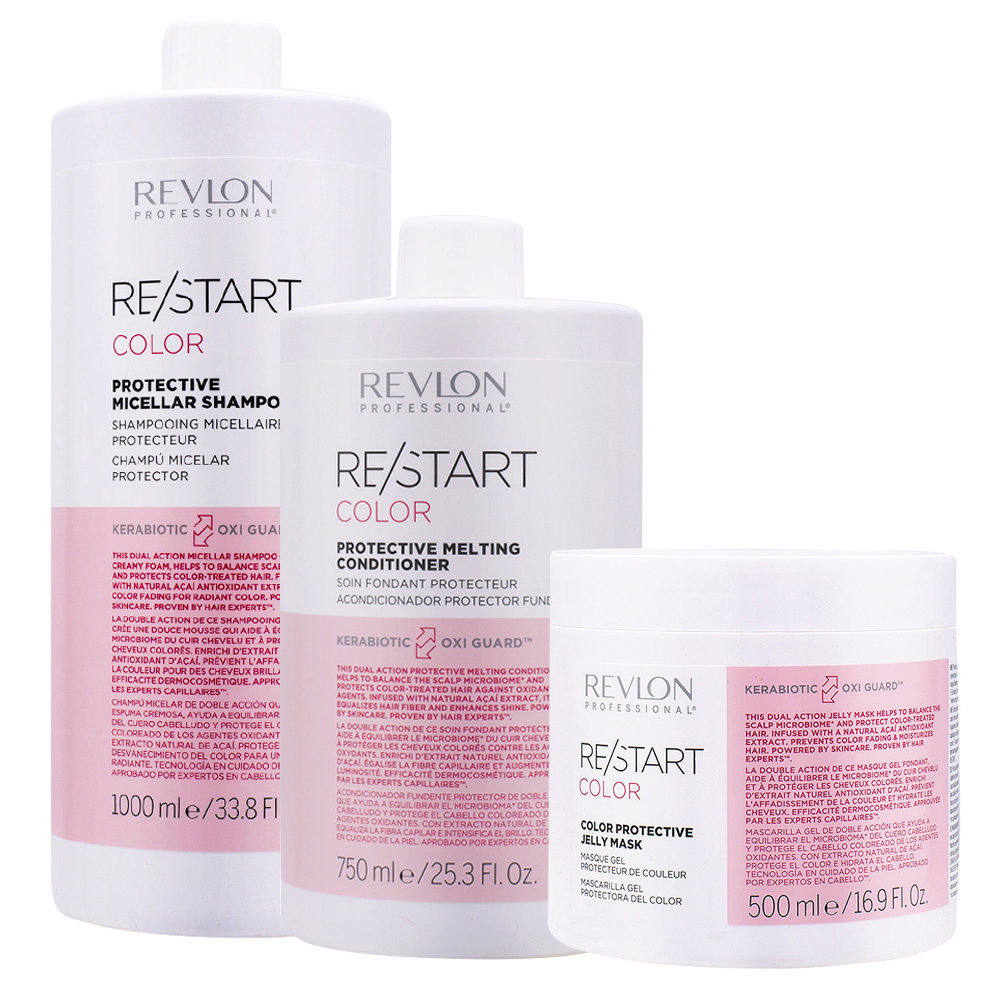 Revlon Micellar Gallery Protective Color Mask500ml Conditioner750ml Restart Shampoo1000ml Hair |
