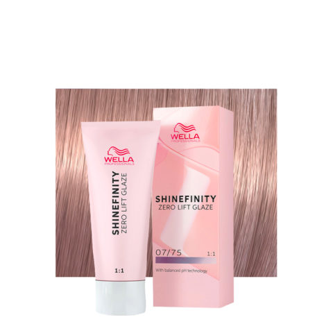 Shinefinity Raspberry Latte 07/75 Mittelsand Mahagoni Blond 60ml  – demi-permanente Farbe