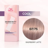 Wella Shinefinity Raspberry Latte 07/75 Mittelsand Mahagoni Blond 60ml  – demi-permanente Farbe