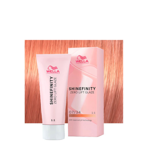 Wella Shinefinity Paprika Spice 07/34 Mittelgoldenes Kupferblond 60 ml– demi-permanente Farbe