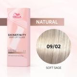 Wella Shinefinity Soft Sage 09/02 Sehr Helles Naturblond Matt 60 ml – demi-permanente Farbe