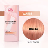 Wella Shinefinity Spicy Ginger 08/34 Hellblond Goldkupfer 60 ml – demi-permanente Farbe
