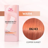 Wella Shinefinity Copper Sunset 06/43 Dunkles Kupfergoldblond 60 ml – demi-permanente Farbe