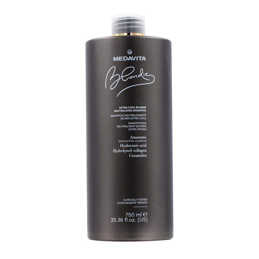 Medavita Extra Cool Blonde Neutralizing Shampoo 750ml - Neutralisierendes Shampoo für blondes Haar