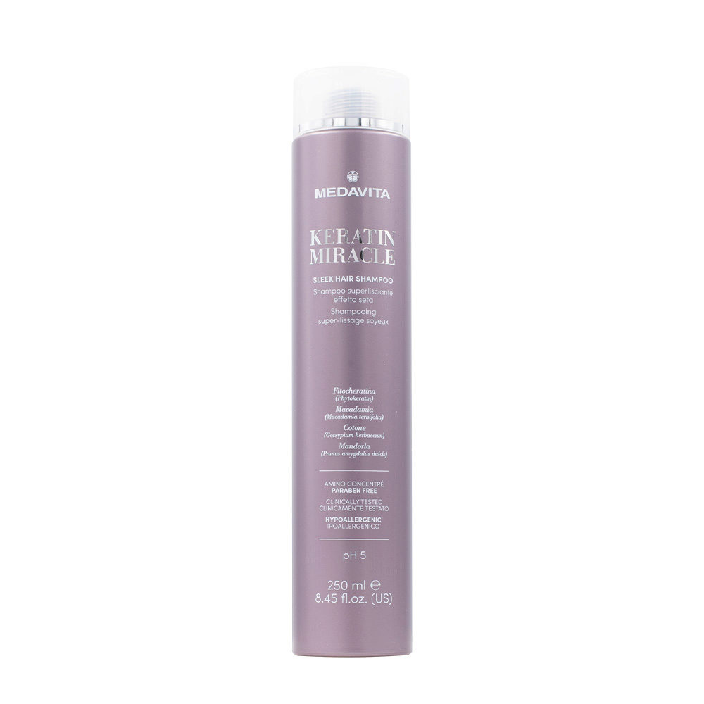 Medavita Lunghezze Keratin Miracle Sleek Hair Shampoo 250ml - glättendes Shampoo