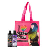 Crazy Color No Yellow Shampoo Ultraviolet 250ml Deep Conditioner für gefärbtes Haar 250ml + Shopper als Geschenk