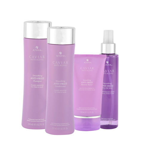 Caviar Smoothing Anti-Frizz Shampoo 250ml Conditioner 250ml  Blowout Butter 150ml Oil Mist 147ml