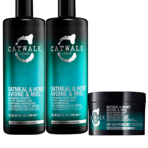 Catwalk Oatmeal & Honey Shampoo 750ml Conditioner 750ml Mask 200gr