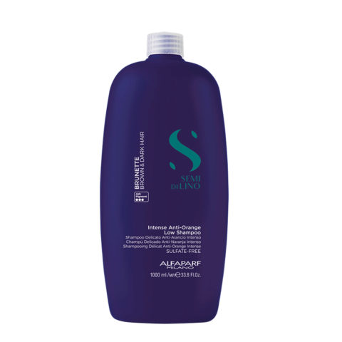 Alfaparf Milano Semi di Lino Brunette Anti-Orange Low Shampoo 1000ml - mildes Anti-Orange Shampoo