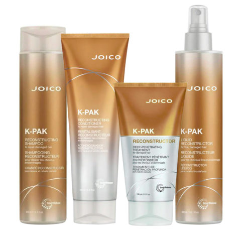 Joico K-pak Reconstructing Shampoo 300ml Conditioner 250ml Liquid Reconstructor 300ml