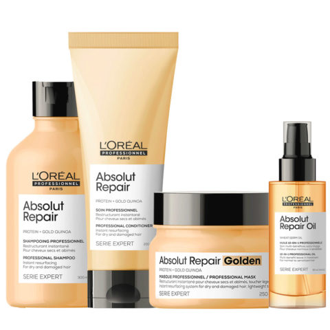 Paris Serie Expert Absolut Repair Shampoo 300ml Conditioner 200ml Golden Mask 250ml Oil 10in1 90ml