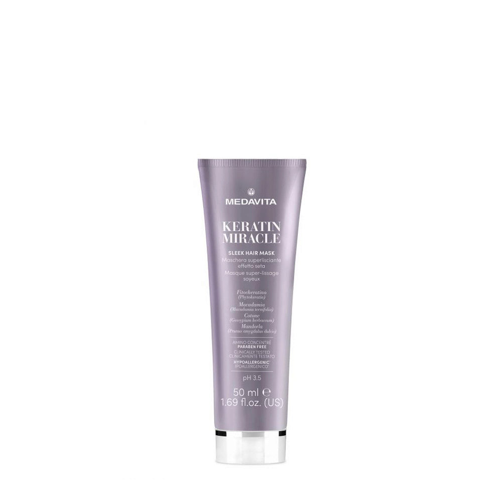 Medavita Lunghezze Keratin Miracle Sleek Hair Mask 50ml - glättende Maske
