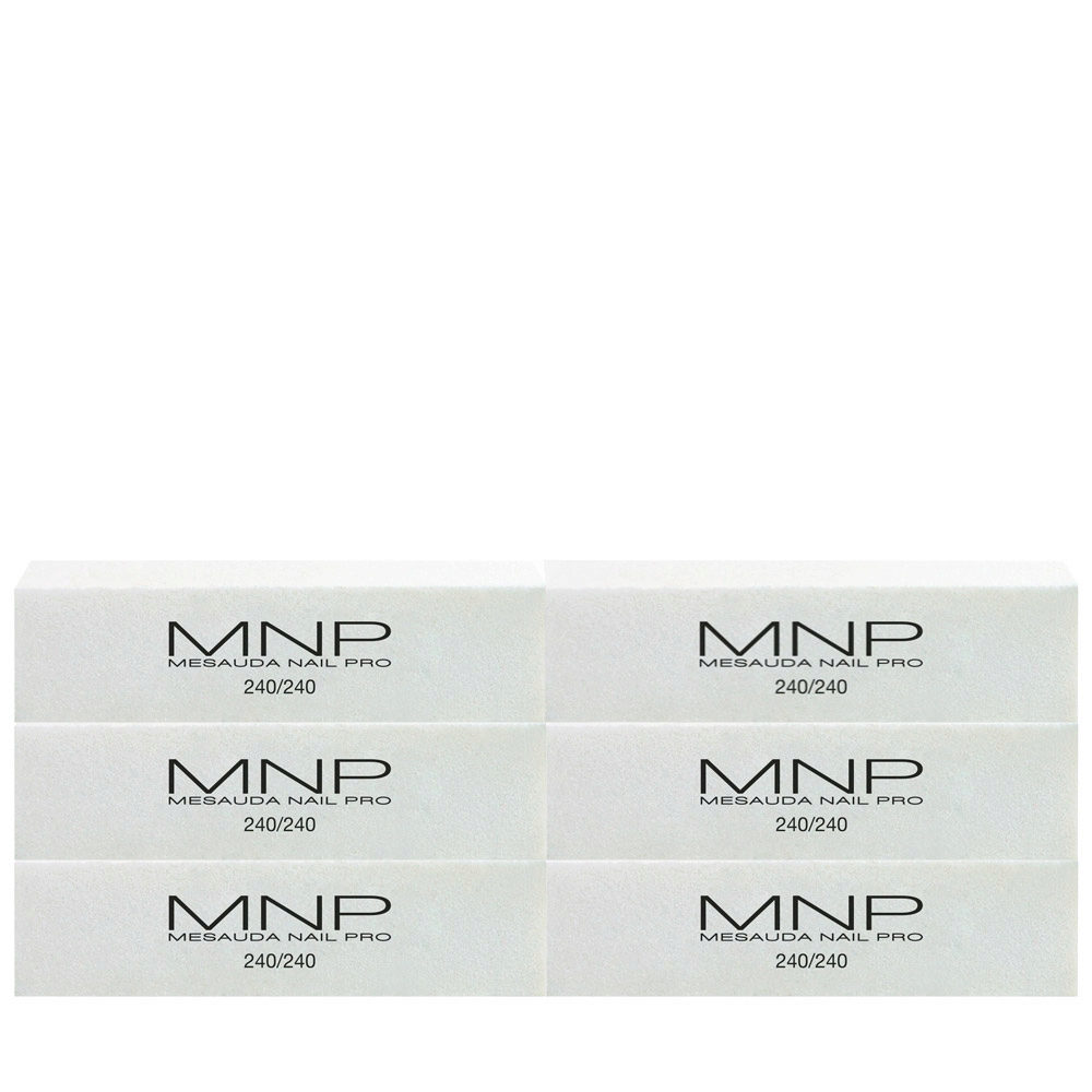 Mesauda MNP  Schleifblock Buffer Körnung 240/240 6St. -Schleifblock für Maniküre und Pediküre