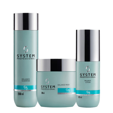 Balance Shampoo B1, 250ml Mask B3, 200ml Lotion B5, 125ml