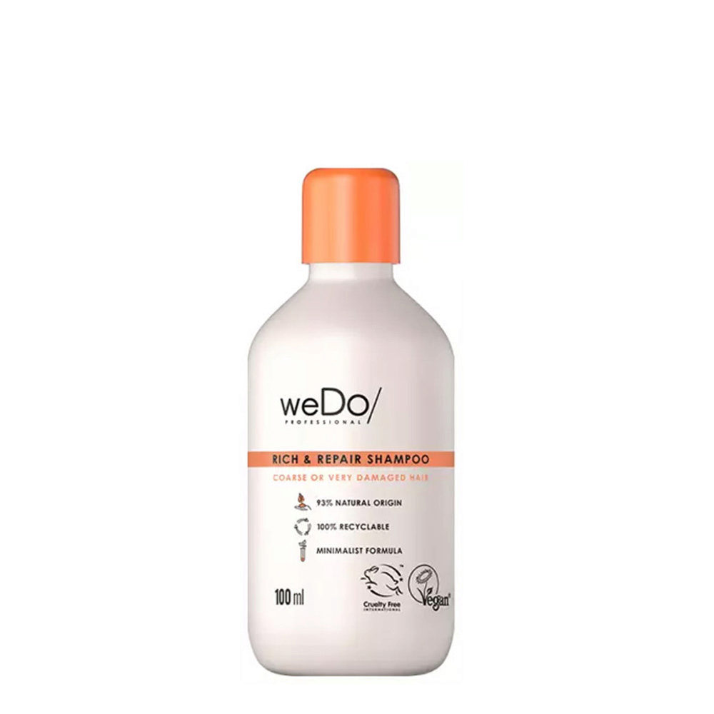 weDo Rich & Repair Sulfatfreies Shampoo für stark geschädigtes krauses Haar 100ml