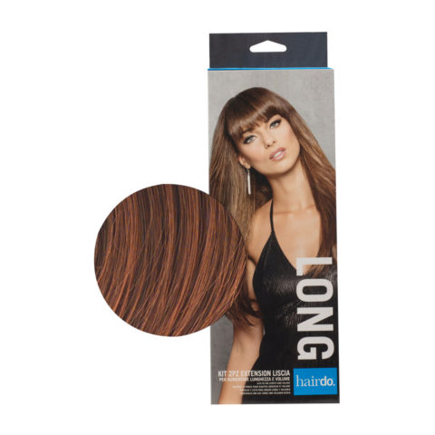 Hairdo Glatte Extension Dunkel Kupferrot 2x51cm - Haarverlängerung