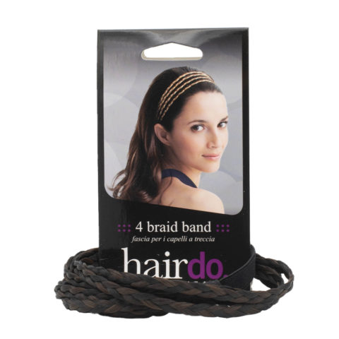 Hairdo 4 Braid Band Schwarz/Dunkelbraun - elastische Haarbänder