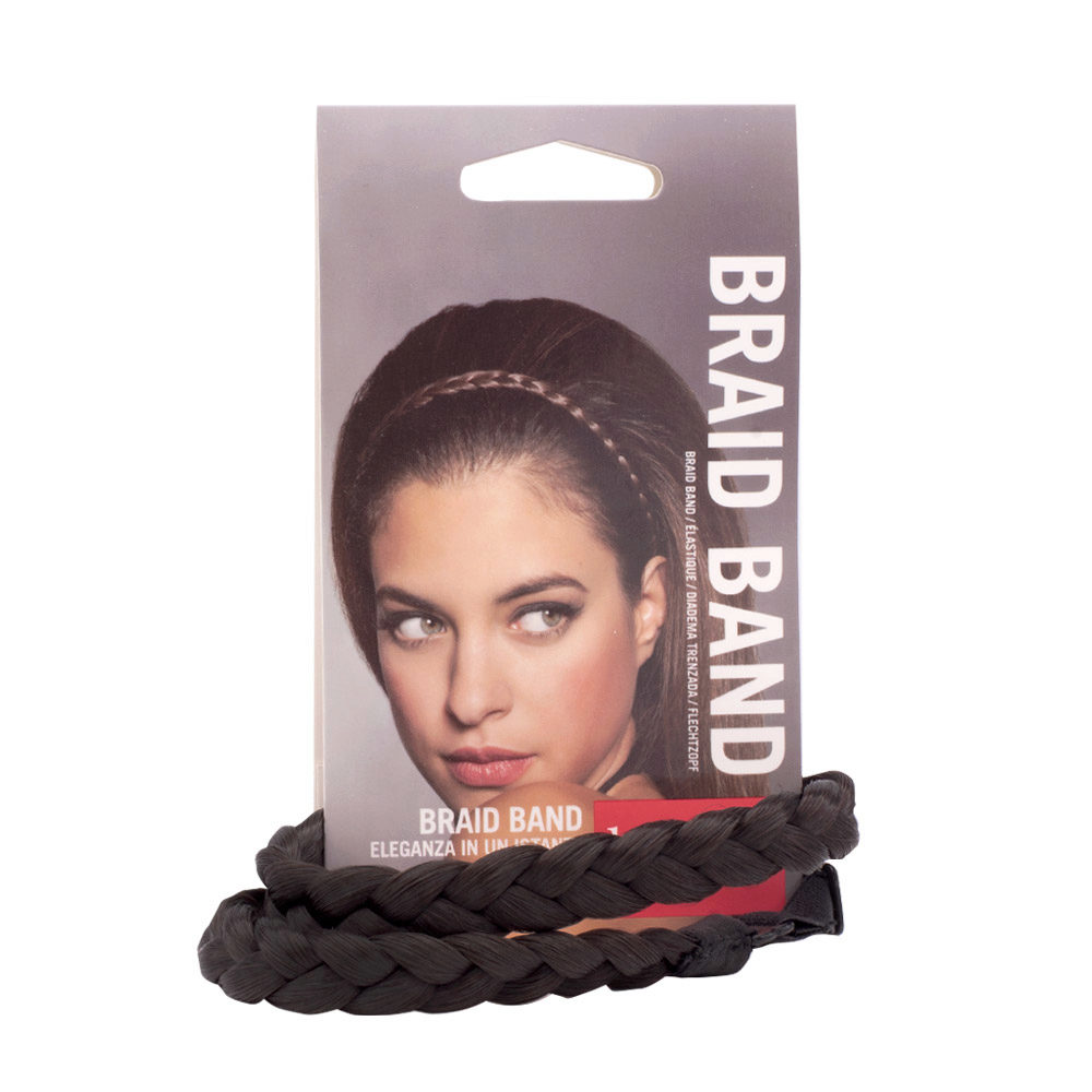 Hairdo Braid Band Dunkelbraun - geflochtenes Haarband