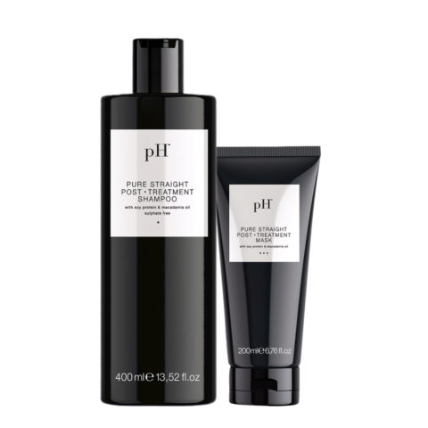 Pure Straight Post Treatment Shampoo 400ml Mask 200ml