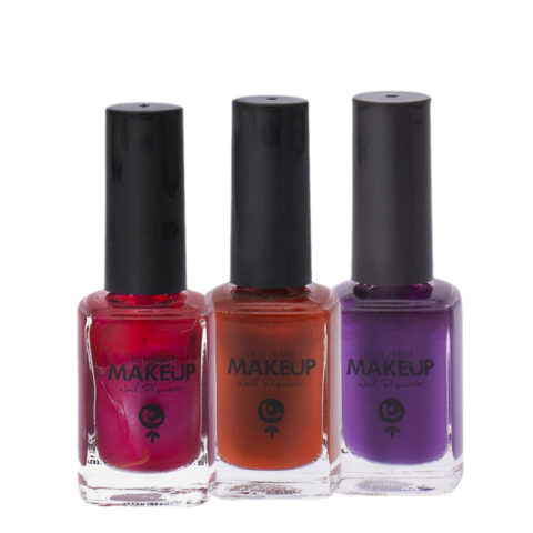 Nagellack 1PR Lila 12ml + 1OR Naturkupfer 12ml +  2PR Fuchsie 12ml