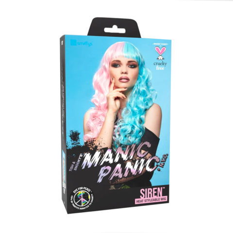 Manic Panic Cotton Candy Angel Siren Wig - hellblau-rosa pastellfarbene Perücke