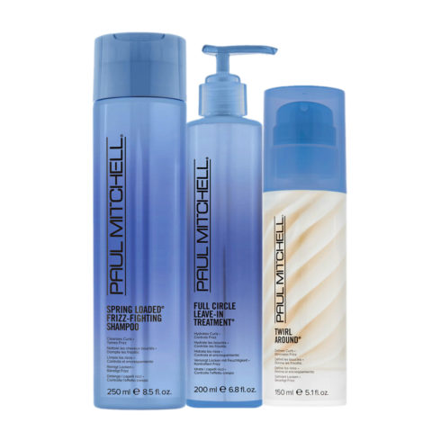 Spring Loaded Frizz-Fighting Shampoo 250ml Full Circle Leave-In Treatment 200ml Twirl Around 150ml